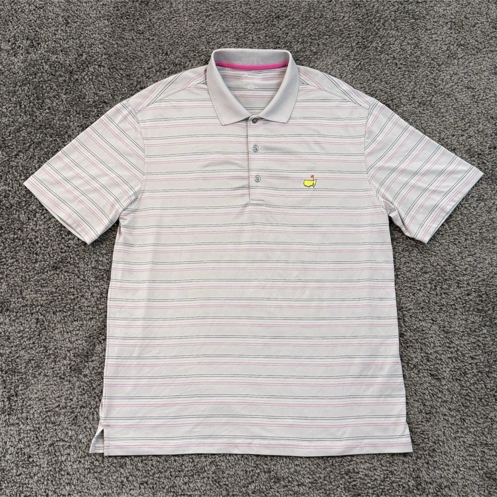 Stylish Striped Polo Shirt - Gray